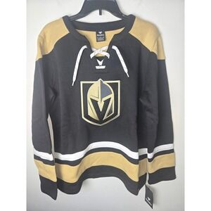 Vegas Golden Knights Fanatics Womens Black Icing Long Sleeve Lace Up Sweatshirt